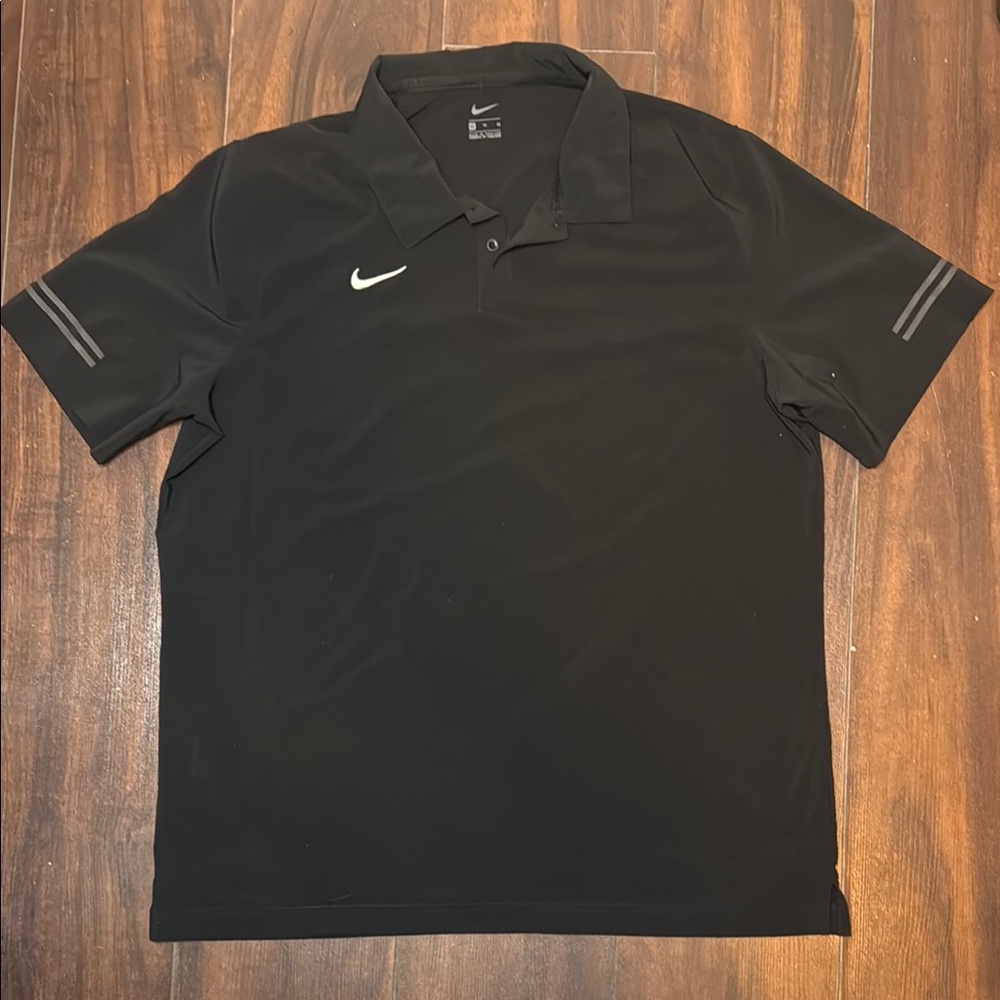 Nike Dry Fit Black Polo Shirt Casual Comfort